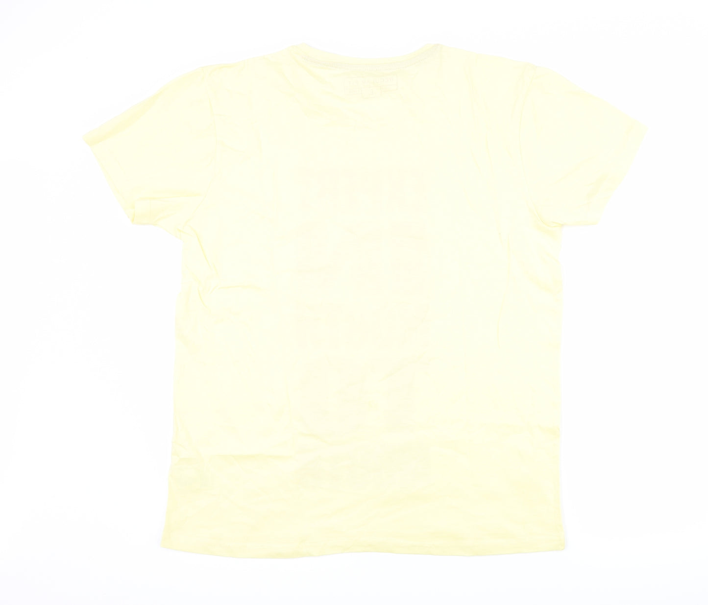 Cedar Wood State Mens Yellow    T-Shirt Size L  - slogan