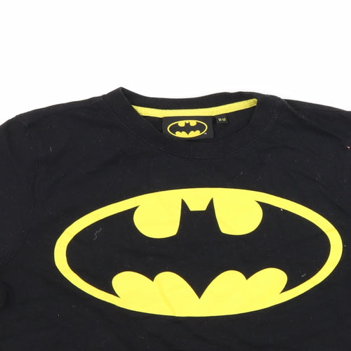 Preworn Boys Black   Basic T-Shirt Size 11-12 Years  - batman