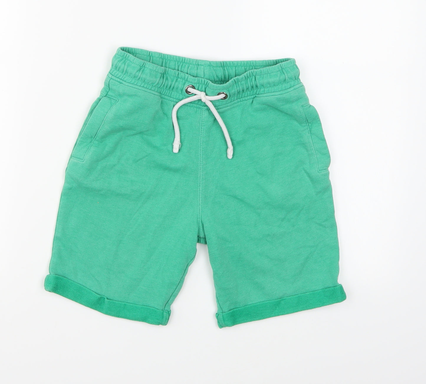Marks and Spencer Boys Green  Jersey Sweat Shorts Size 7-8 Years