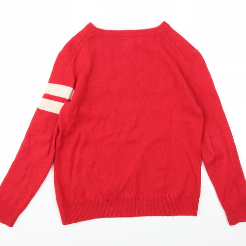 Gap Boys Red  Knit Pullover Jumper Size 8 Years