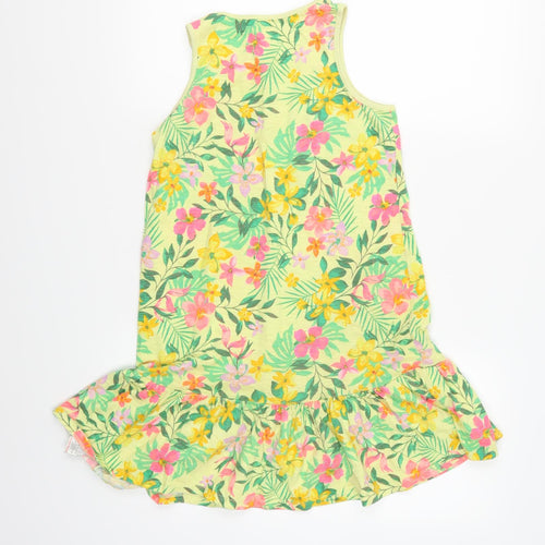 NEXT Girls Yellow Floral  A-Line  Size 11 Years