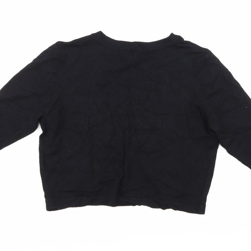Debenhams Womens Black  Knit Shrug Jumper Size 16