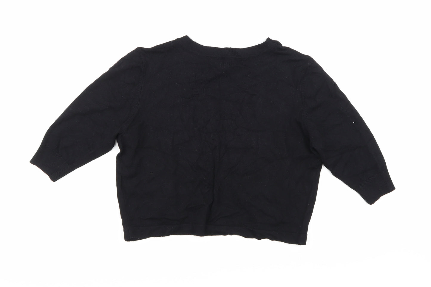 Debenhams Womens Black  Knit Shrug Jumper Size 16