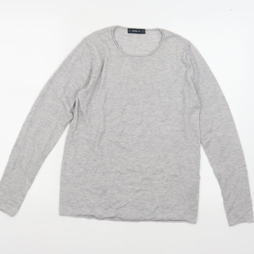Zara Knit Womens Grey  Knit Pullover Jumper Size M