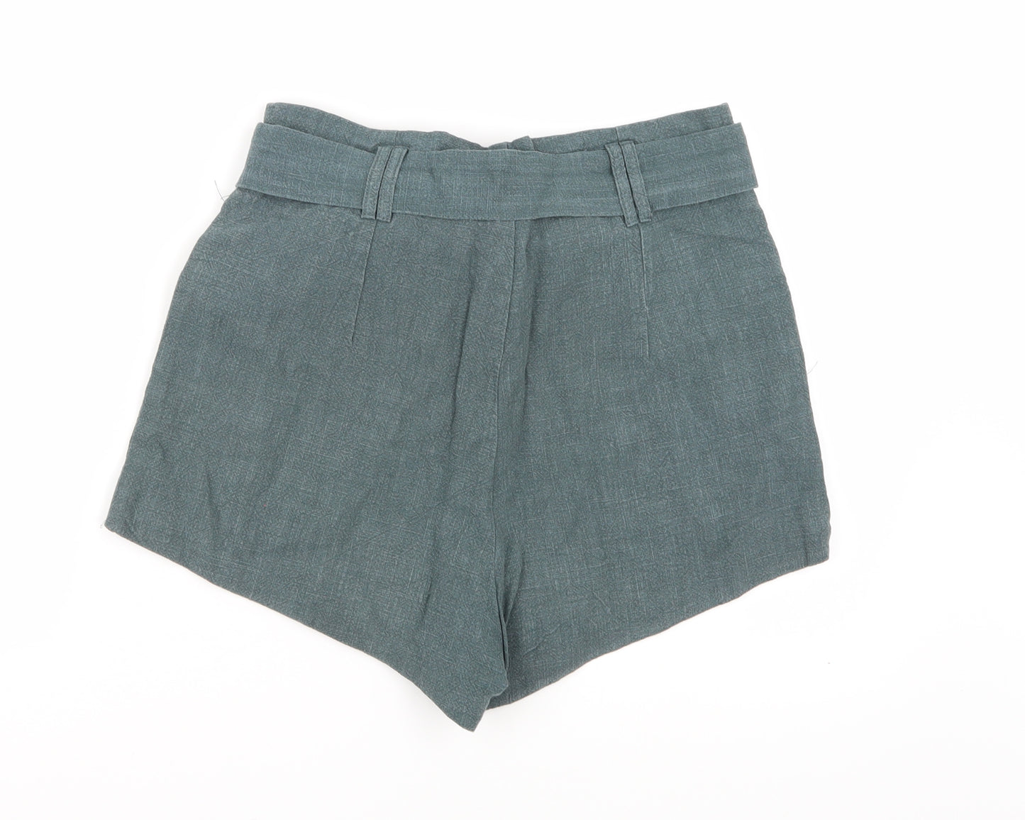 Andy & Lucy Womens Green   Paperbag Shorts