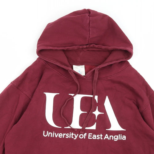 Uneek Mens Brown  Jersey Pullover Hoodie Size M  - University of East Anglia
