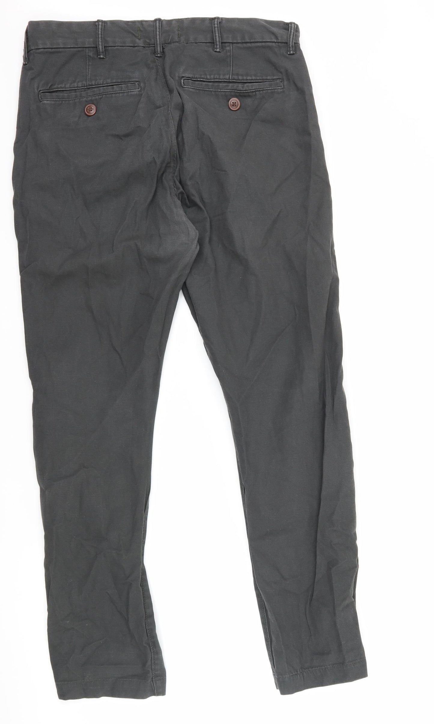H&M Mens Grey   Trousers  Size 33 L30 in