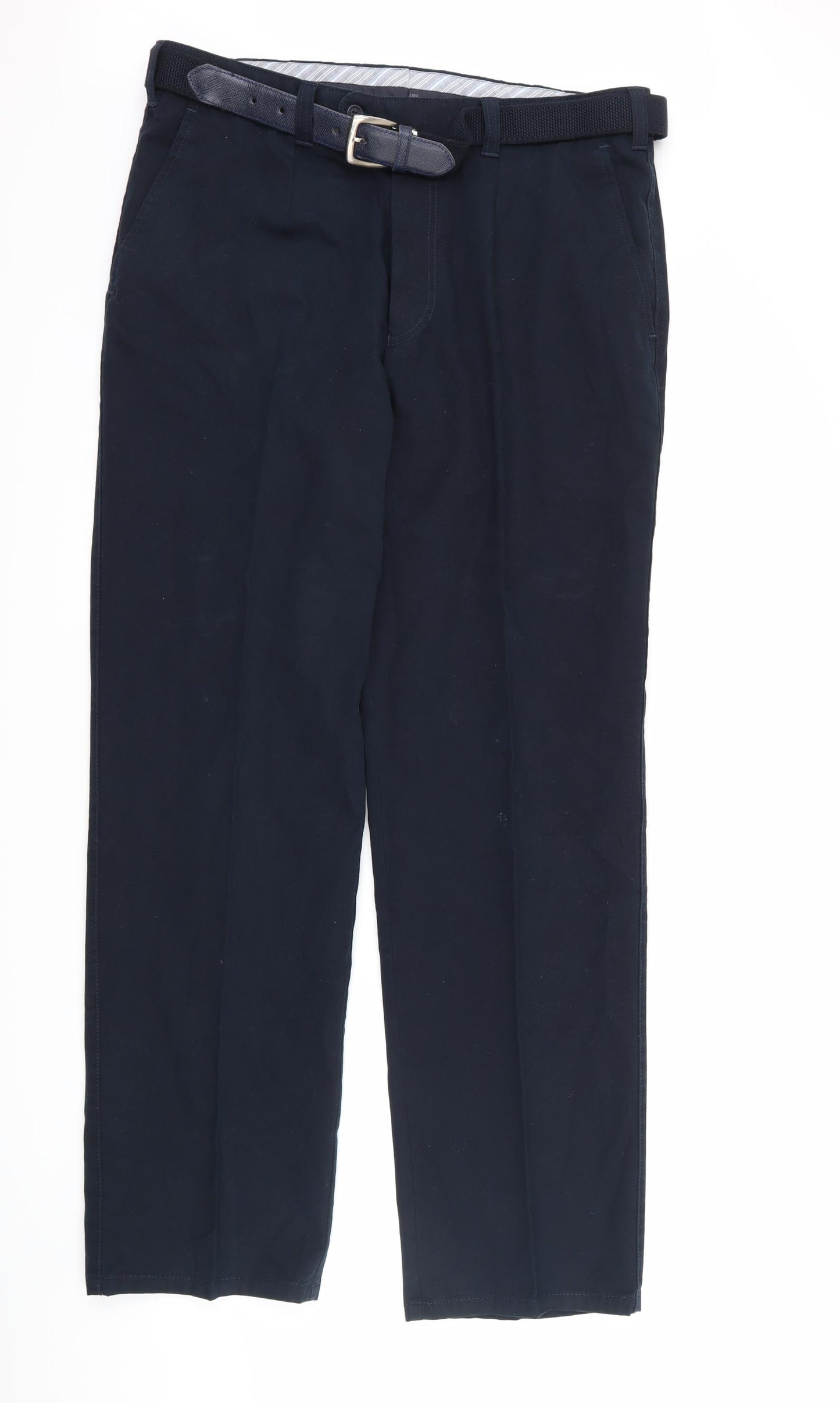 Saint Hilaire Mens Blue   Trousers  Size 36 L30 in - Belt included