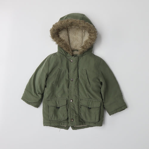 George Boys Green   Basic Coat Coat Size 12-18 Months