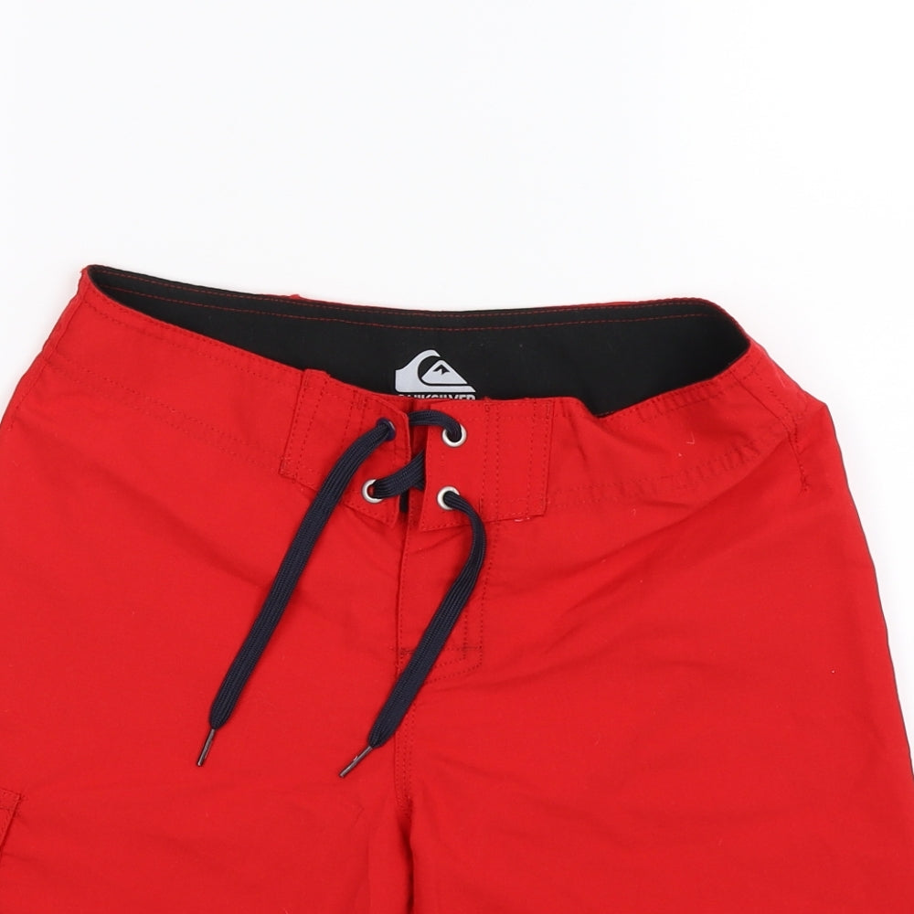 quicksilver Boys Red   Bermuda Shorts Size 11-12 Years