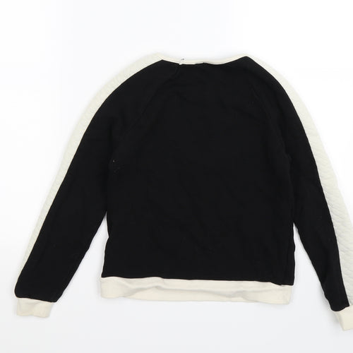 George Girls Black  Jersey Pullover Sweatshirt Size 9-10 Years  - LION