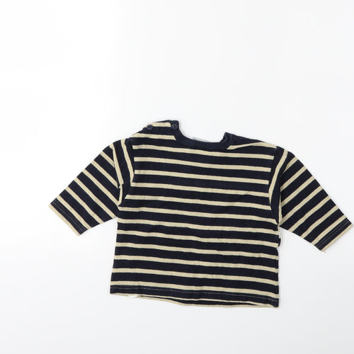 IKKS Baby Beige Striped  Basic T-Shirt Size 12 Months
