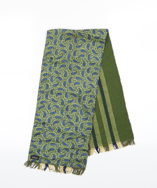 Sammy Mens Green Paisley  Rectangle Scarf Scarf One Size