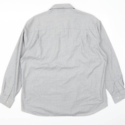 Andre Classic Mens Grey    Dress Shirt Size L