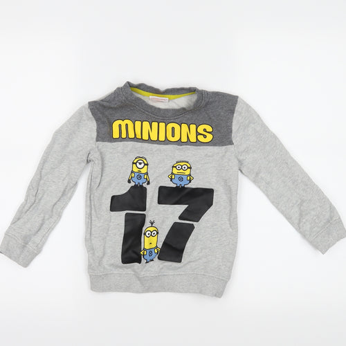 George Boys Grey   Pullover Jumper Size 5-6 Years