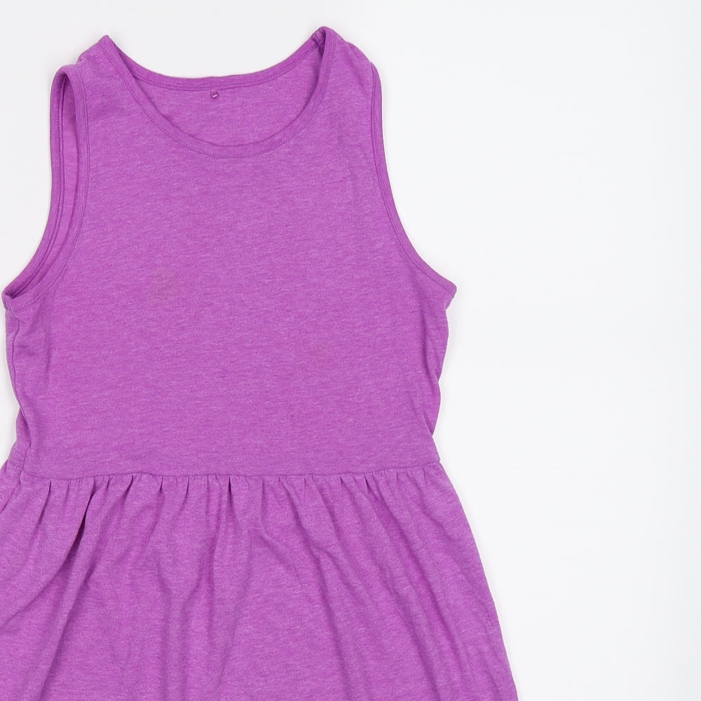 George Girls Purple  Jersey Tank Dress  Size 9-10 Years