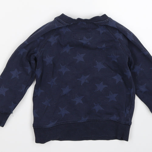 NEXT Boys Blue  Jersey Pullover Jumper Size 18-24 Months  - stars. playtime essentials