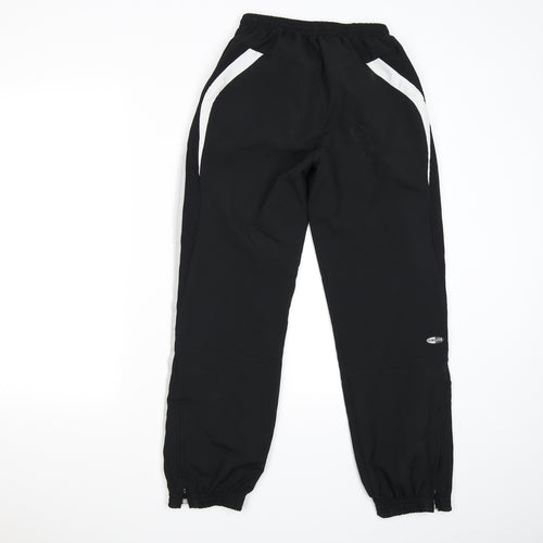 adidas Boys Black Striped  Jogger Trousers Size 11-12 Years