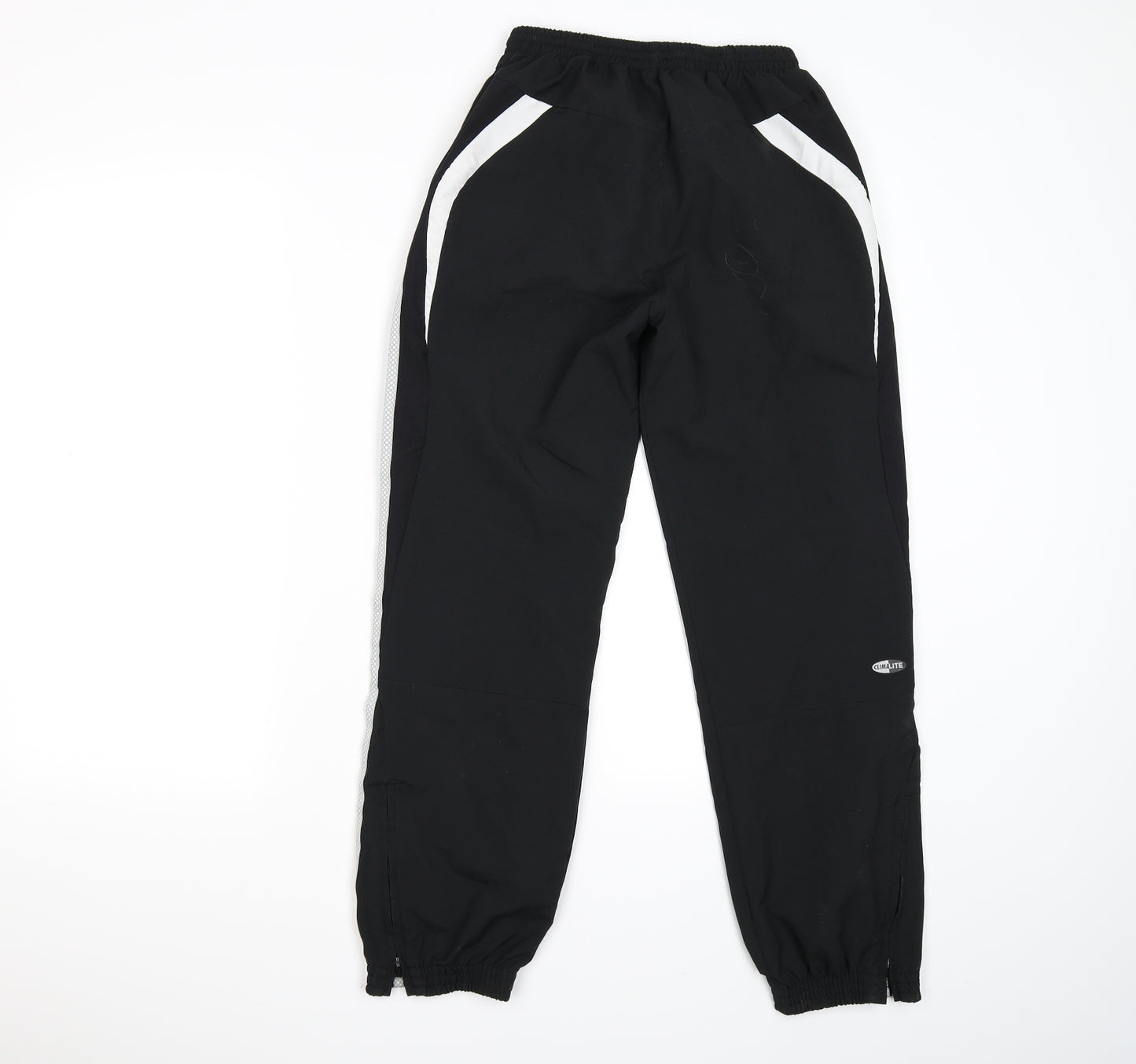 adidas Boys Black Striped  Jogger Trousers Size 11-12 Years