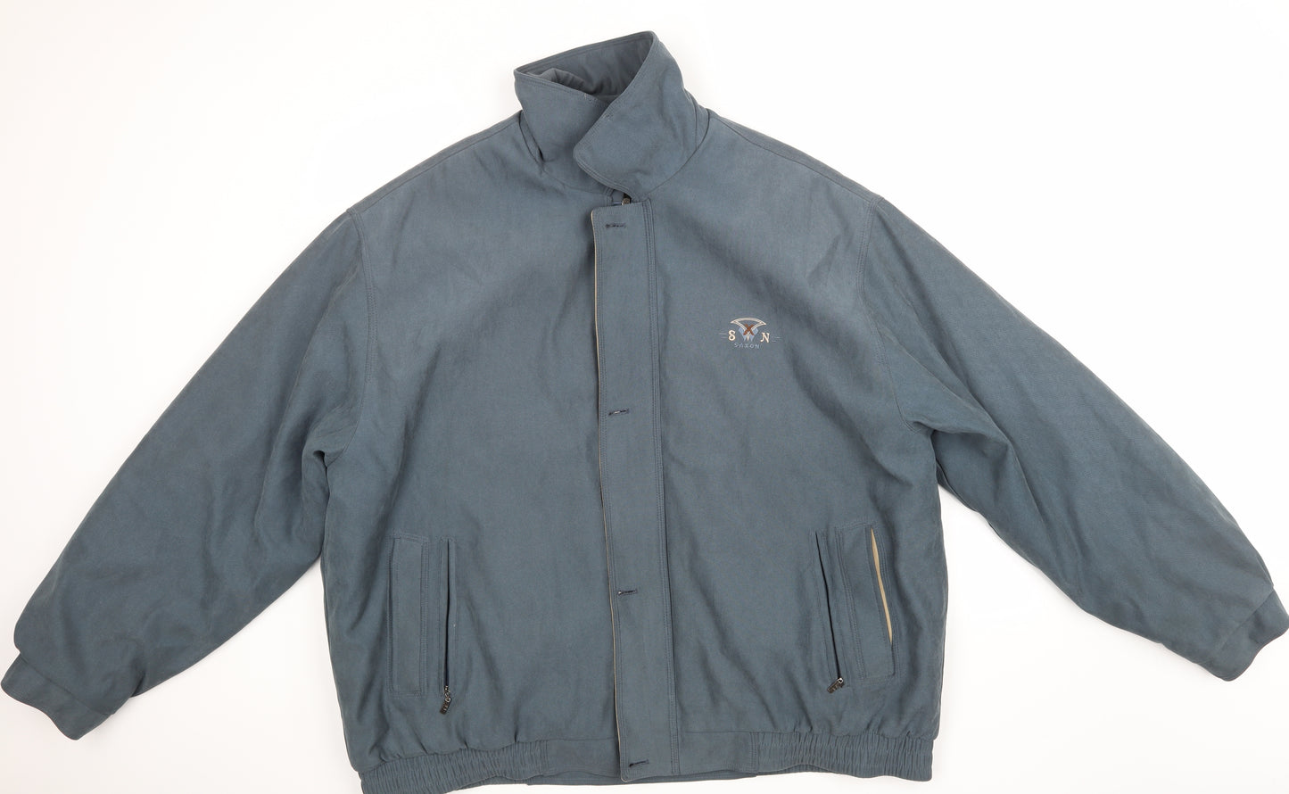 Saxon Mens Blue   Overcoat Jacket Size 3XL