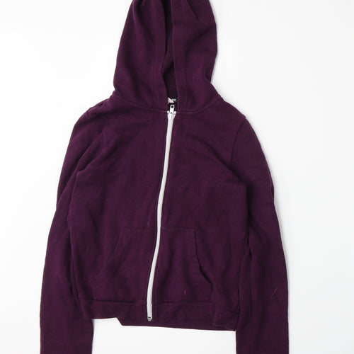 H&M Girls Purple  Jersey Full Zip Hoodie Size 12-13 Years