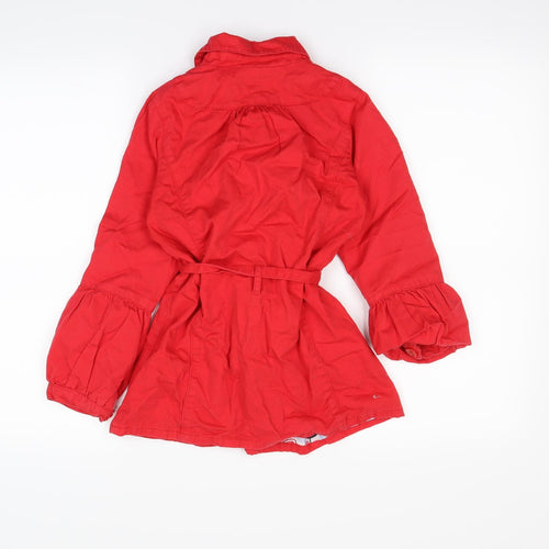 George  Girls Red   Basic Jacket Jacket Size 9-10 Years