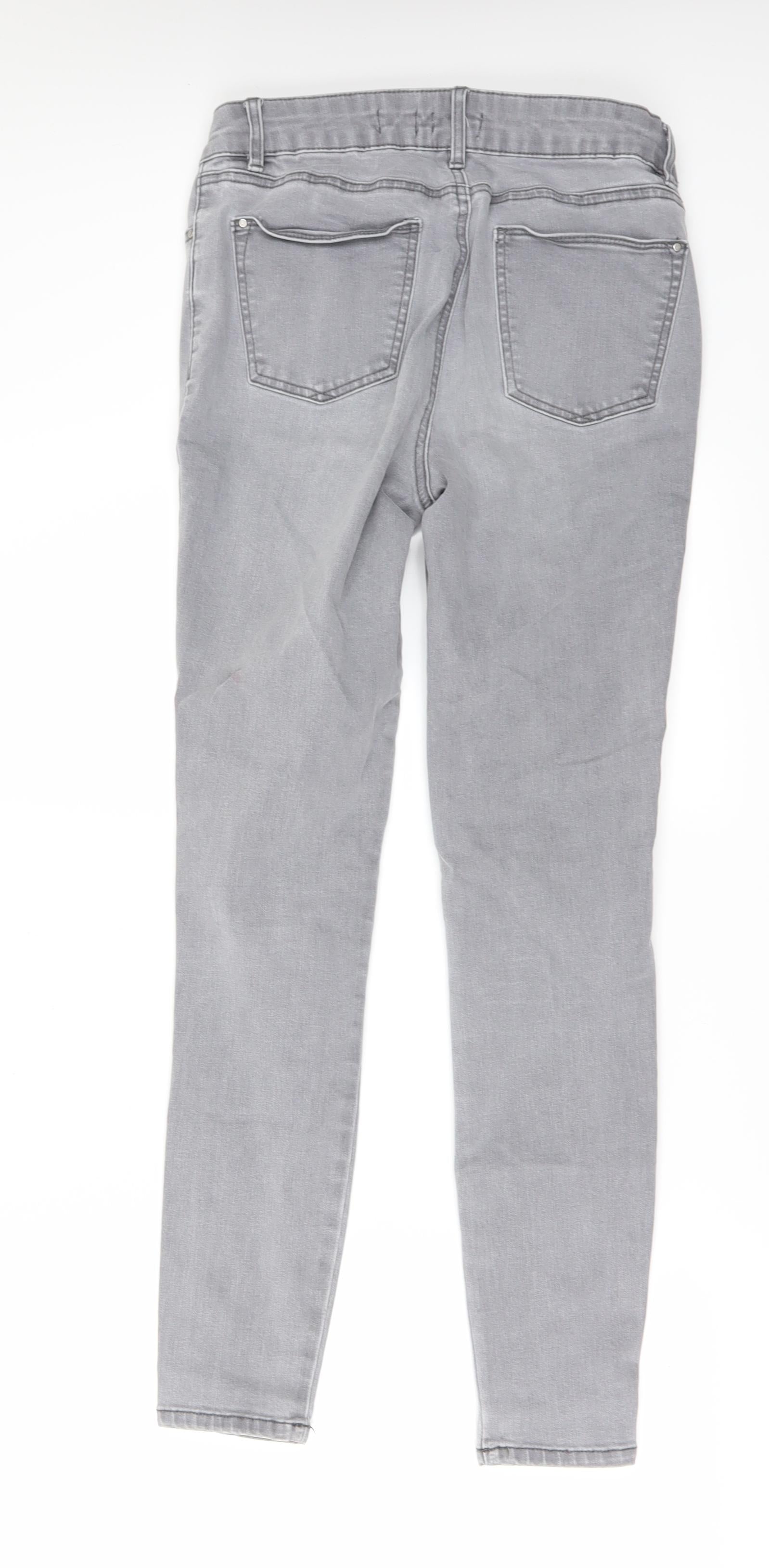 Womens Grey Denim Mom Jeans