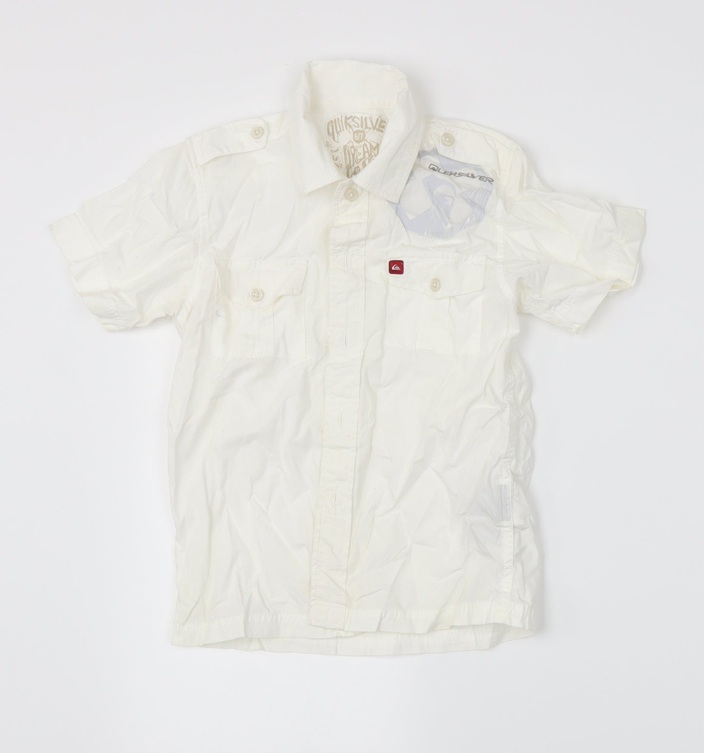 Quiksilver Boys White   Basic Button-Up Size 6-7 Years