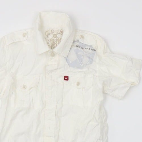 Quiksilver Boys White   Basic Button-Up Size 6-7 Years