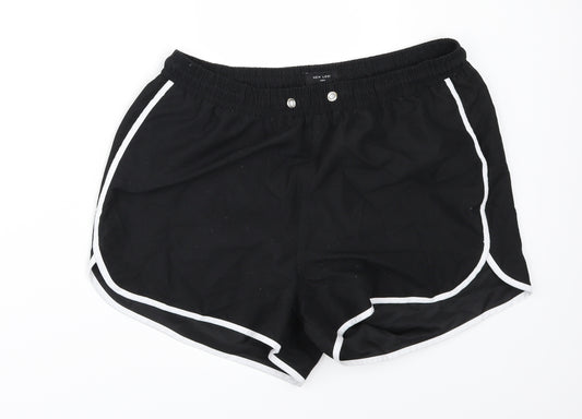New Look Mens Black   Athletic Shorts Size S - swim shorts