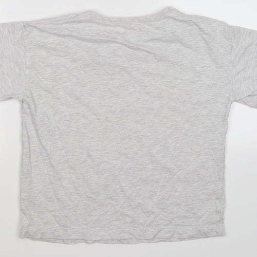 Emoji Girls Grey   Basic T-Shirt Size 11-12 Years  - DREAM UNICORN