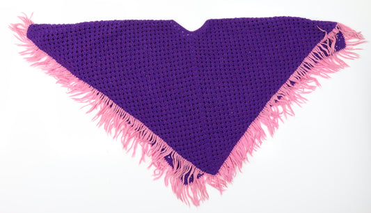 Preworn Girls Purple  Knit Shawl/Wrap Scarves & Wraps One Size  - Poncho
