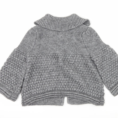Anonymous Womens Grey  Knit Cardigan Jumper Size S