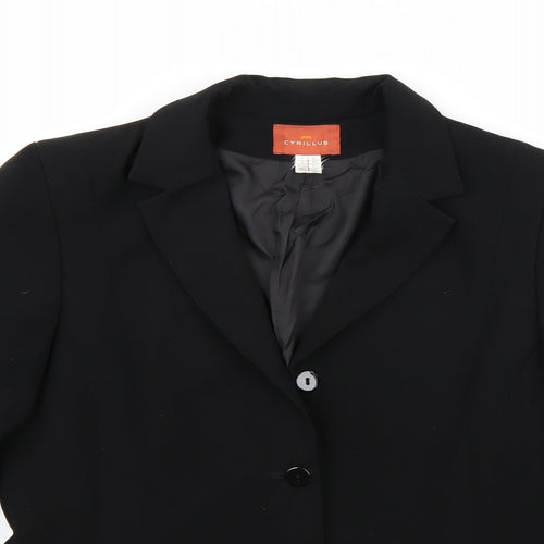 Cyrillus Womens Black   Jacket Blazer Size 14