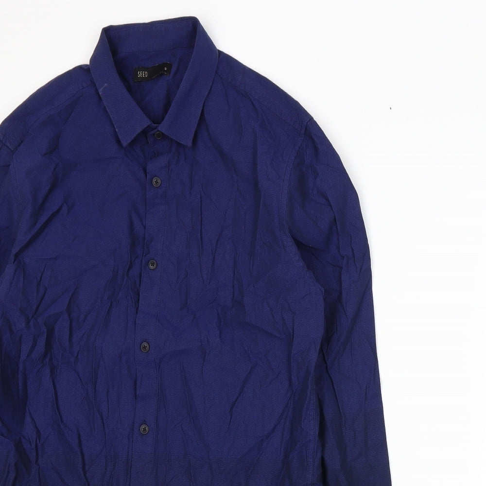 Seed Mens Blue    Button-Up Size S