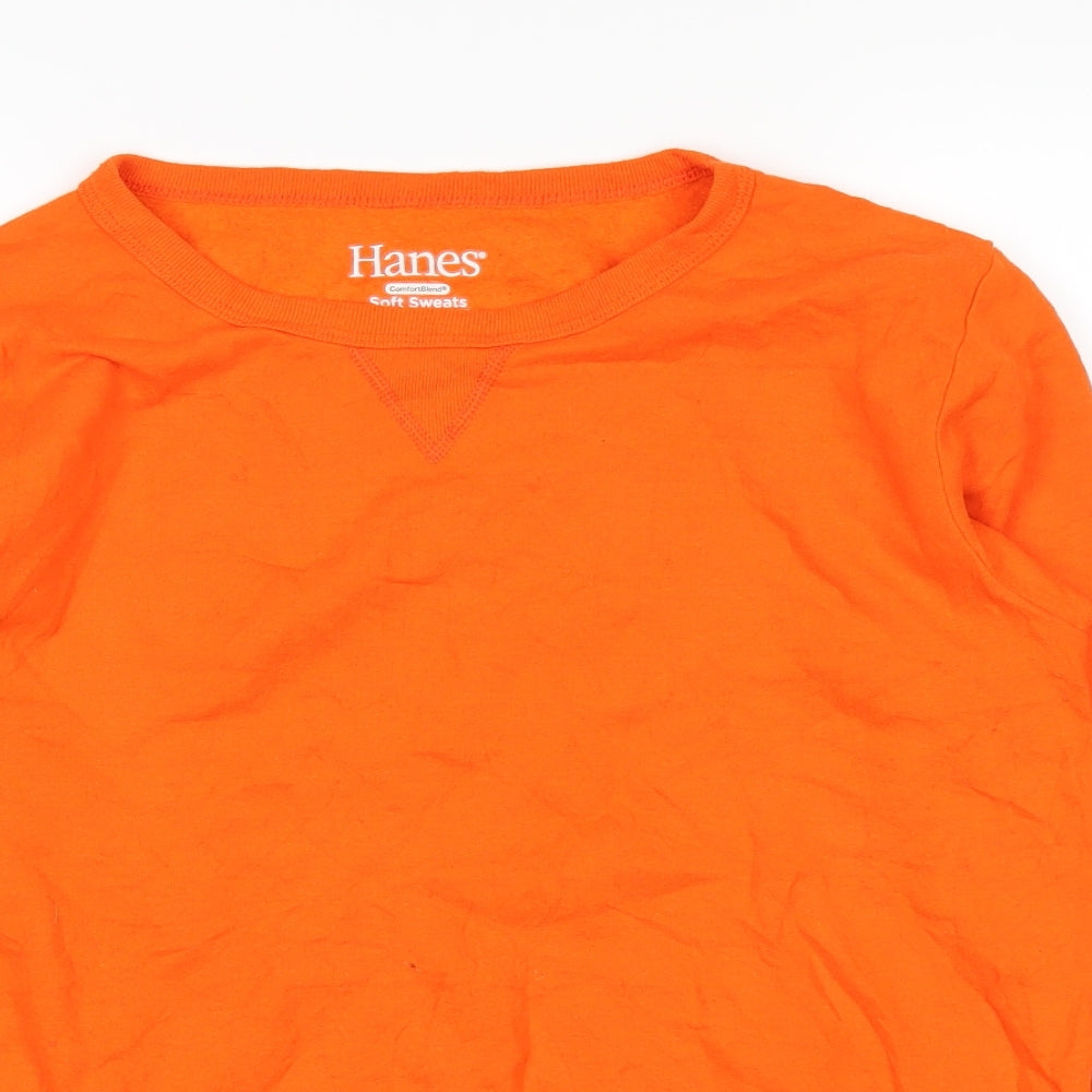 Hanes Womens Orange   Pullover Jumper Size S