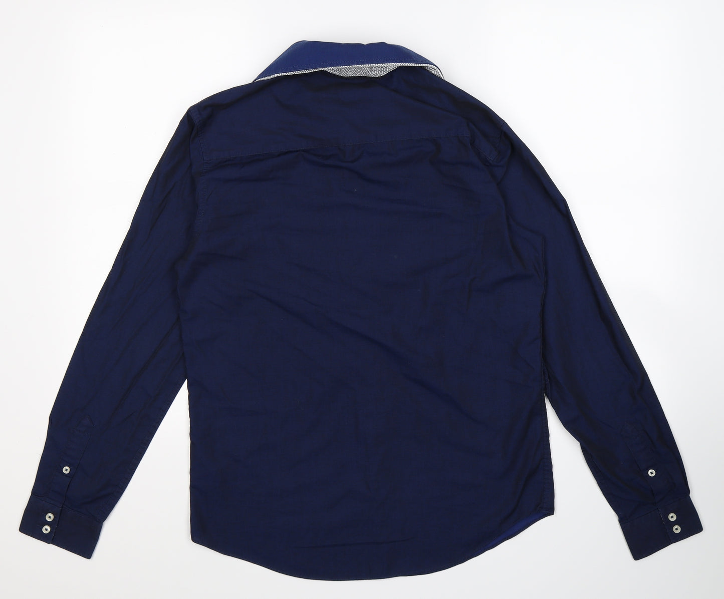 Thomas Nash Mens Blue    Dress Shirt Size S  - two-tone