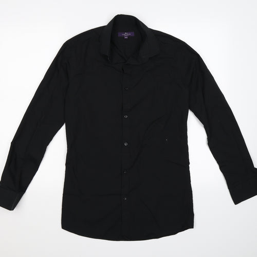 Tailor & Cutter Mens Black    Dress Shirt Size 14.5