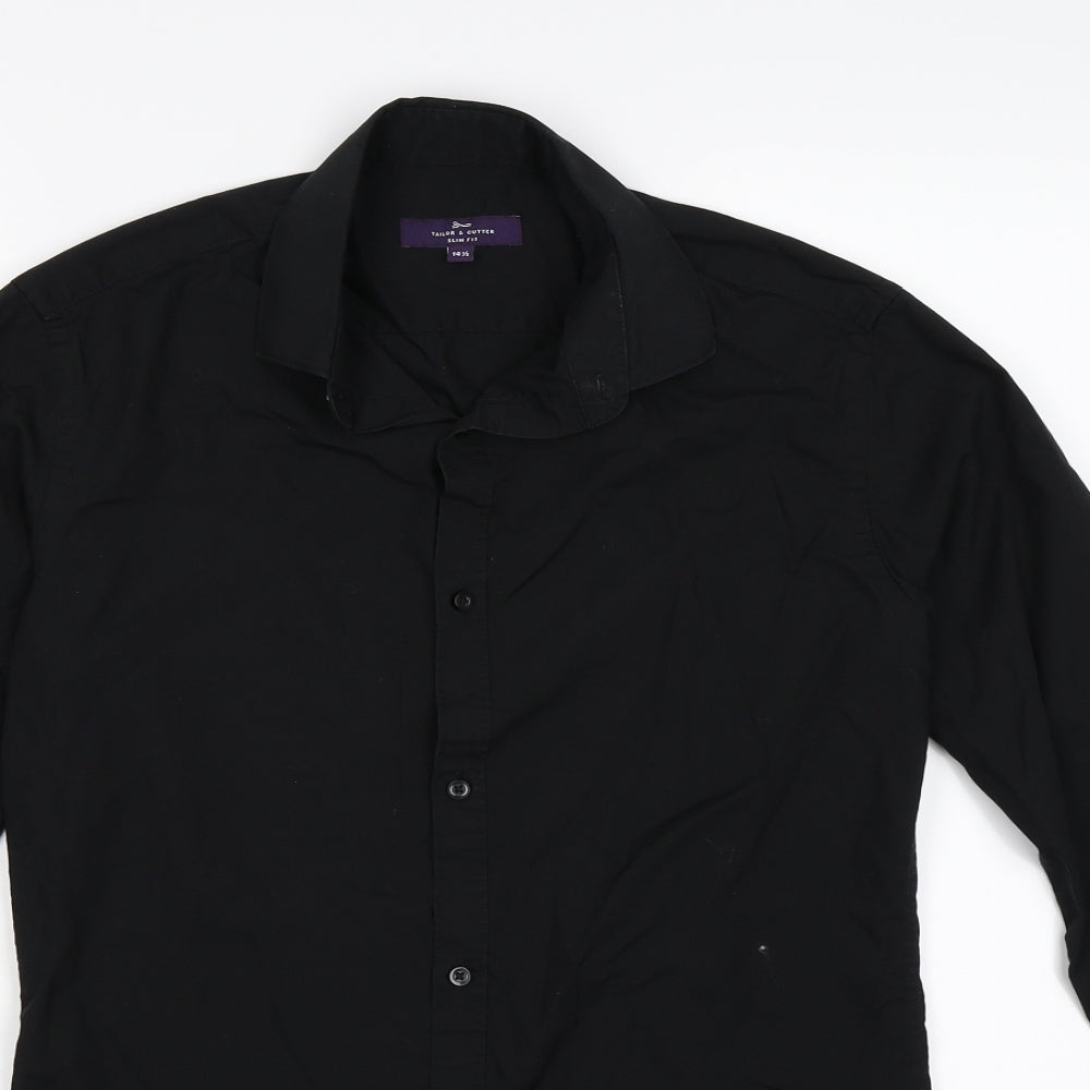 Tailor & Cutter Mens Black    Dress Shirt Size 14.5