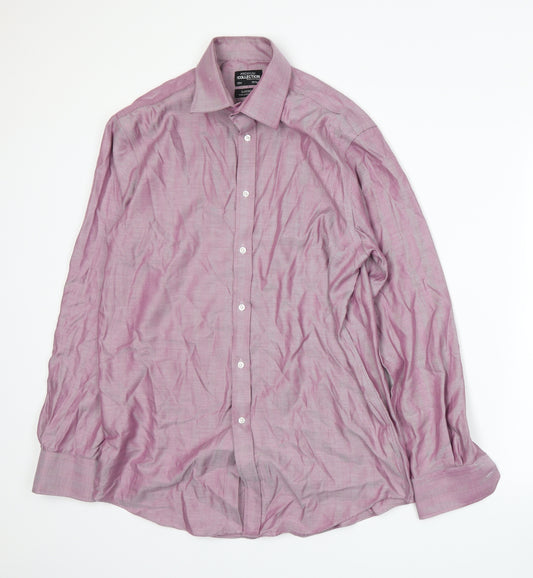 Marks and Spencer Mens Purple    Dress Shirt Size 15.5