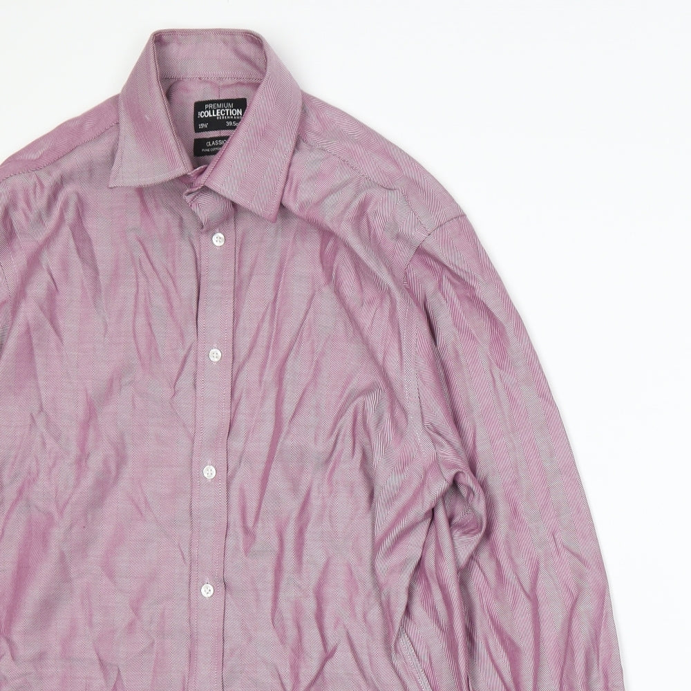 Marks and Spencer Mens Purple    Dress Shirt Size 15.5