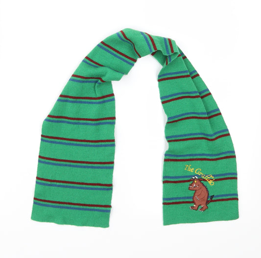 The Gruffalo Boys Green Striped Knit Rectangle Scarf Scarf Size Regular
