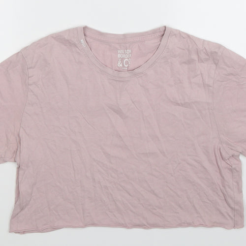 Wilson Womens Pink   Cropped T-Shirt Size M