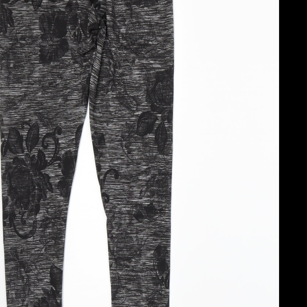 George Womens Grey Flecked  Capri Leggings Size 8 L28 in