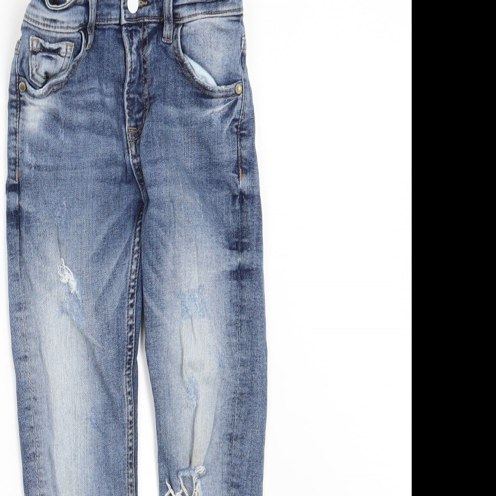 NEXT Boys Blue  Denim Skinny Jeans Size 8 Years - Ripped
