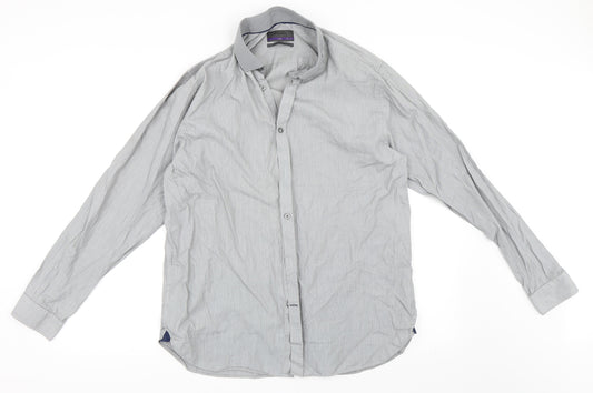 Burton Mens Grey    Dress Shirt Size 16.5