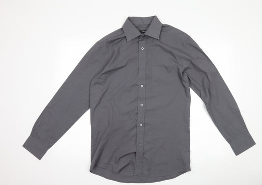George Mens Grey    Dress Shirt Size 15