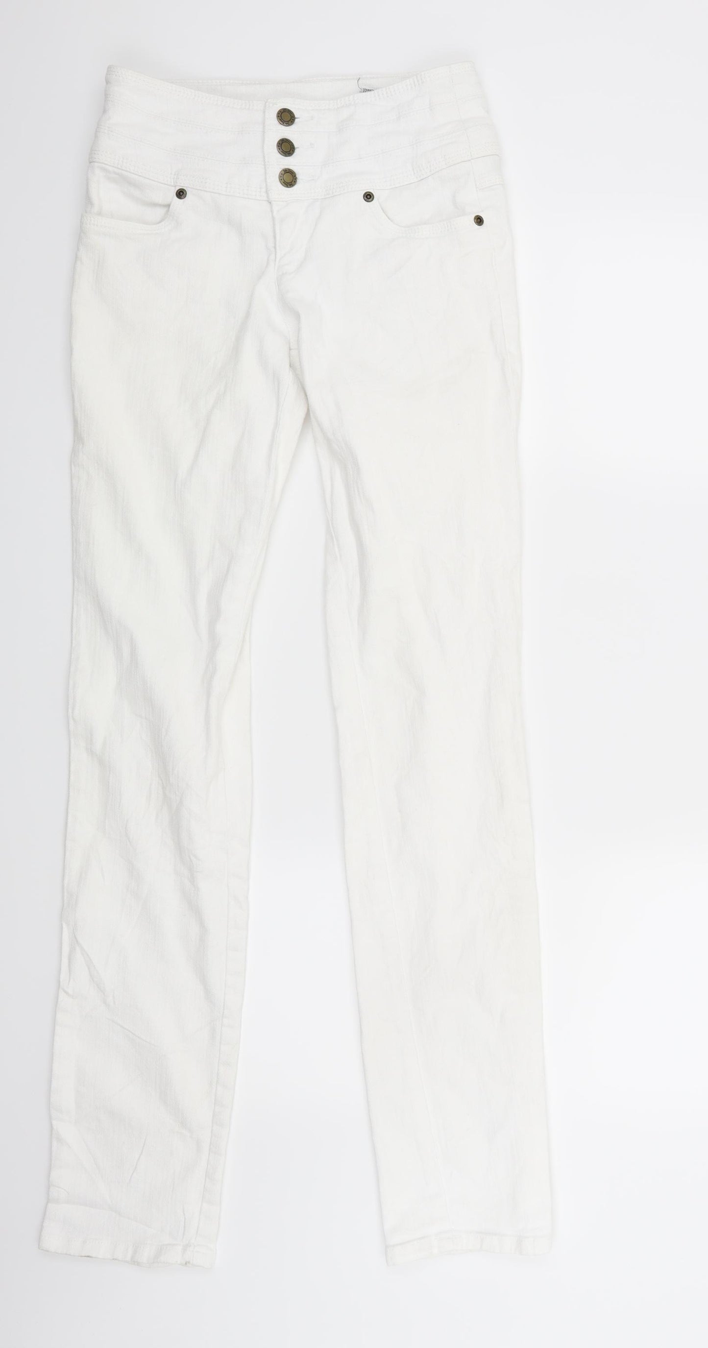 John Baner Womens White  Denim Skinny Jeans Size 8 L34 in