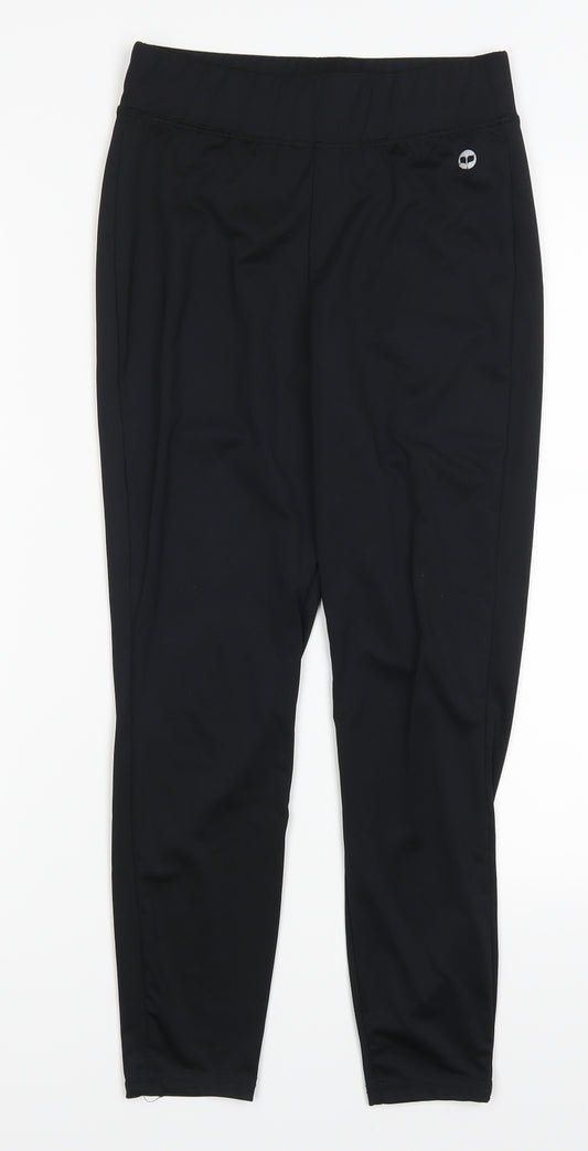 Pure Womens Black   Track Pants Leggings Size 10 L23 in