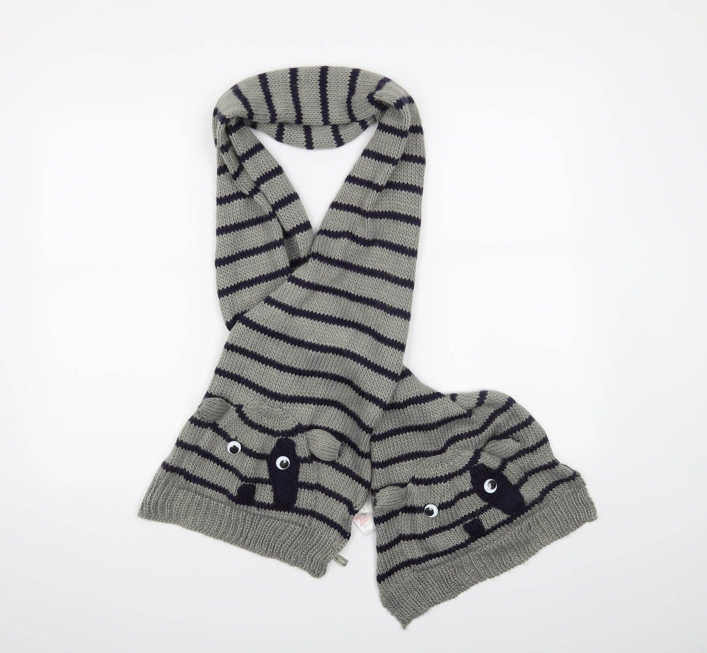 River Island Boys Grey Striped  Scarf  One Size